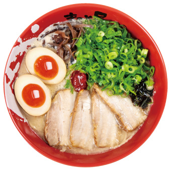 beef bone soup ramen with extravagant toppings (a boiled egg,seaweed and sliced roasted pork) on top