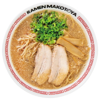 Makotoya's basic ramen noodle with fatty pork and soy sauce