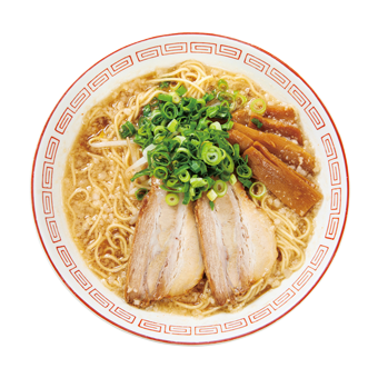 Makotoya's basic ramen noodle with fatty pork and soy sauce